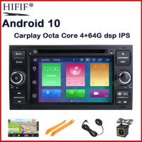 PX5 DSP 7" in dash 2 din Android 10 Car DVD Player Car GPS stereo OBD2 for Ford C-Max Fiesta Fusion Kuga Mondeo Focus with radio