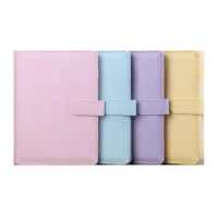 A6 New Vintage Notebook Binder Colorful Leather Notepad Cover Folder Stationery Supplies Simple Chri