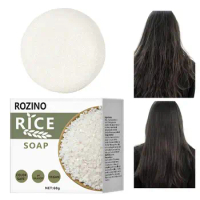 Organic Rice Shampoo Soap Bar Dry Hair Conditioning Protein Soap Soap Water Hair Bar Rice Soap Anti-loss Nouris C1P5