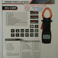 harmonic power clamp meter dekko 2205