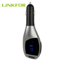 LiNKFOR Bluetooth-compatible Car FM Wireless Transmitter USB SD MP3 Player Music Hands-free Speakerphone For iPhone Samsung Sony