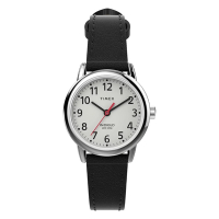 TIMEX  天美時 Easy Reader系列 25毫米環保純素皮革錶帶手錶 (白x黑TXTW2V75300)