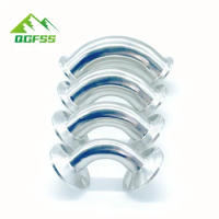 3/4" 1” 2” 3“ 4" 19mm-102mm Pipe OD Sanitary Tri Clamp Ferrule OD 90 Degree Elbow Pipe Fitting Stainless Steel 304 Homebrew