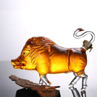 Pig wine decanter Clear wine bourbon brandy vodka