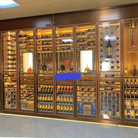 European stainless steel constant temperature wine cabinet villa wine cellar display cabinet hotel clubhouse red wine and liquor