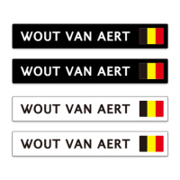 WOUT VAN AERT Sticker for Bike Bicycle Frame, Cycling Decals Customize Name Flag Rider ID