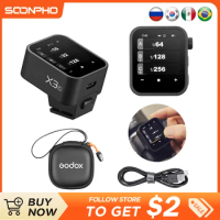Godox X3 TTL HSS 2.4G Wireless Flash Trigger OLED Touch Screen Transmitter Quick Charge for Canon Nikon Sony Fujifilm Olympus