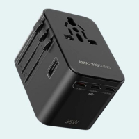 AMAZINGTHING EXPLORER 35+ PD3.0 35W 四口 Type-C 旅行轉接器 黑色 (EX35WBK)(V018) 