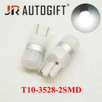 100pcs/lot car styling T10 led 2smd 2835 SMD Bulb Car Auto LED T10 2led 194 W5W Wedge Light Bulb Lamp t10 t4w 168 White light
