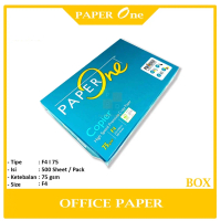PAPER ONE - Kertas Putih F4 75 Gram Office Paper Print - BOX