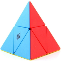 包郵永駿二階金字塔魔方實色三角形魔方四面體異形2階金字塔魔方