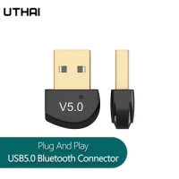 UTHAI Wireless USB Bluetooth Adapter 5.0 USB Bluetooth PC Adapter Bluetooth Receiver Transmitter for Computer Bluetooth Adapter