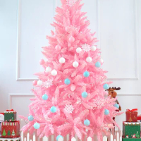TT Pink Christmas Tree Set Home Decoration 1.5 M Mini 1.2M Pendant Led Colored Lamp Hanging