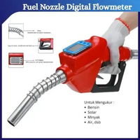 Fuel Nozzle Digital Flowmeter Nozzle SPBU Pertamini Solar Bahan Stainless Steel