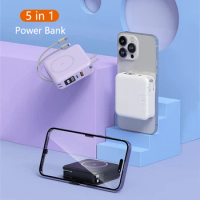Magnetic Wireless Power Bank 10000mAh 15W Fast Charging Portable Charger for iPhone Huawei Xiaomi Samsung Powerbank with EU Plug