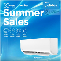 Tax exemption subsidy [Ready Stock] R32 MIDEA1.5HP Xtreme SavE Inverter Wall Mounted Split MSXS MSXS