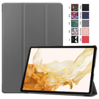 For Samsung Galaxy Tab S8 Ultra S8 Plus S7 FE Case Folding Smart Magnetic Cover Funda for Galaxy Tab S8 S7 Plus 12.4 Tablet Case
