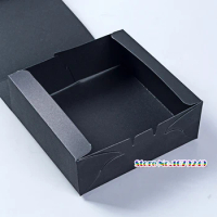 14*14*5cm Black kraft paper box,Cake Packing Handmade Dessert Moon Cake Package Home Party Candy Cookie Gift Packaging Box