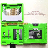 Mata Bor 41pcs Set RYU AC-DB155 Beton Besi Kayu Obeng HSS Drill Bit