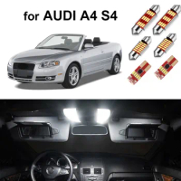 17Pcs Led Interior Lights For Audi A4 S4 Convertible Cabriolet Cabrio (2002-2009) LED Bulbs Dome Map Canbus