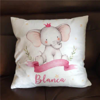 Baby Crib Bumper Cushion Cover for Infant Bebe Name Personalized Crib Protector Pillow cover Room Decor Baby Birthday Gift