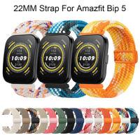 22mm Braided Magnetic Strap For Amazfit bip 5 Band Bracelet Replacement For Amazfit bip5 Watchband Wristband Accessories