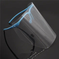 Dental Full Face Shield With 10 Plastic Protective Film Blue Set Brand New