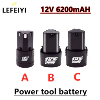 Universal 12V 6200mAH Rechargeable Li-ion Lithium Battery For Power Tools Electric drill Electric Screwdriver Battery