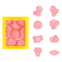 8Pcs Valentine's Day Cookie Cutters Biscuits Mold Biscuits Fondant Cookie Stamps Dropship