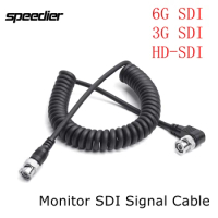 High quality Broadcast-Grade 6G 3G HD-SDI 4K HD SDI PU Spring Signal Wire 75ohm 4K 30P Monitor Image Video Stretch Coiled Cable