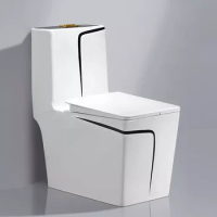 Modern Sanitary Ware Bathroom Water Closet Ceramic Commode Square Toilet Bowl One Piece Toilet