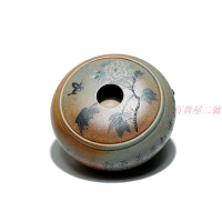 【暢陶】宜興紫砂紫砂杯李建軍全手工柴燒蝶戀花國潮茶葉罐