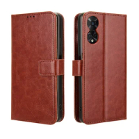 Fit in TCL 50 5G Luxury Crazy Horse Leather Case Skin PU Suitable for TCL 50 5G Phone Case