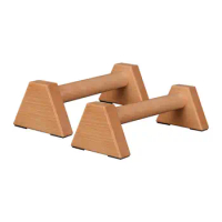 Dip stands Push up Bars Wooden Push up Stands Handles Non-Slip Base Wood Parallettes Bars Grip for Strength Training