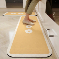 Kitchen-Specific Diatomaceous Earth Mat, Wash-Free, Waterproof, Non-Slip Foot Mat, Bathroom Entrance