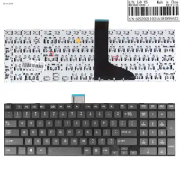 US Laptop Keyboard for Toshiba Satellite L50-A L50D-A L50DT-A L50T-A Glossy Frame Black