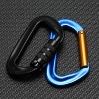 CLIWIZ 12KN Professional D Shape Safety Carabiner Aluminum Key Hooks Climbing Security Master Lock Outdoor Hiking Tool With CE