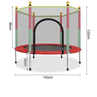 High Quality Trampoline for Children Exercise Trampoline with Protective Net Equipped Indoor Sports Entertainment Support 100 KG