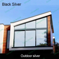 KACA FILM SILVER BLACK / ONE WAY 1ROL UKURAN152 x 20/25 METER