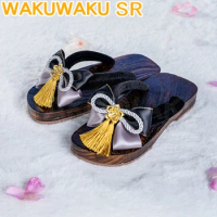 IN STOCK Kamisato Ayaka Doujin Cosplay Shoes WakuWaku-SR Game Genshin Impact Cosplay Shoes Kamisato Ayaka Cosplay Lost Abyss