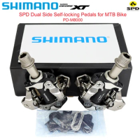 Shimano DEORE XT PD-M8000 Bike Pedals Self-locking With SH51 Locking Plate For Mountain Bicycle Original Parts