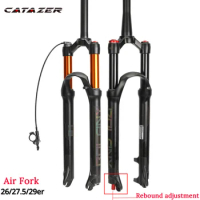 MTB Bicycle Air Fork Supension Rebound Adjustment 26/27.5/29er Lock Straight Tapered Mountain Fork For Bike Accessories