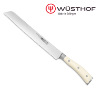 【WUSTHOF 三叉】德國三叉牌CLASSIC IKON cream 23CM麵包刀(鋸齒刀刃)
