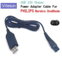 HQ8505 15V Shaver USB Charger Power Cable for Philips Electric Series 3000 5000 7000 9000 Norelco One Blade QP6520 QP6510