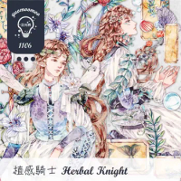 Vintage Fairy Herbel Knight Washi PET Tape Planner DIY Card Making Scrapbooking Plan Decorative Stic