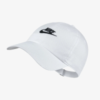 【NIKE 耐吉】帽子 棒球帽 遮陽帽 老帽 U NSW H86 FUTURA WASH CAP 白 913011-100