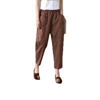 Celana haruka pants 7/9 Wanita katun Twill strech Premium Import 4 Kancing Keren Desain premium