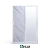 Dekoruma KENNY Lemari Pakaian Besi 2 Pintu Geser / Lemari Baju 2 Pintu / Lemari Geser Besi 2 Pintu -