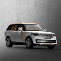 2023 124 Range Rover SUV ล้อแม็กรถยนต์รุ่น D Iecast โลหะนอกถนนยานพาหนะรถยนต์รุ่นจำลองเสียงและแสงเด็กของเล่นของขวัญ