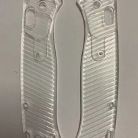 1 Pair Twill Transparent Acrylic Handle Scales for Benchmade Bugout 535 Knives DIY Accessory